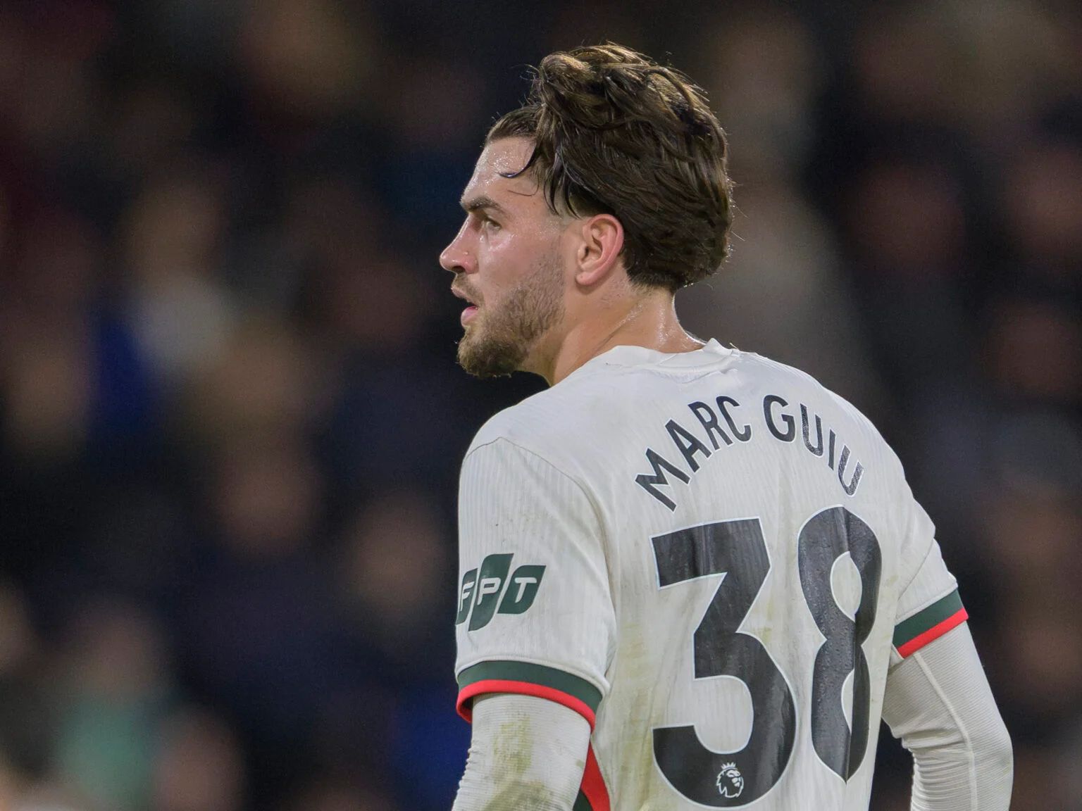 Marc Guiu in action for Chelsea against Cardiff.