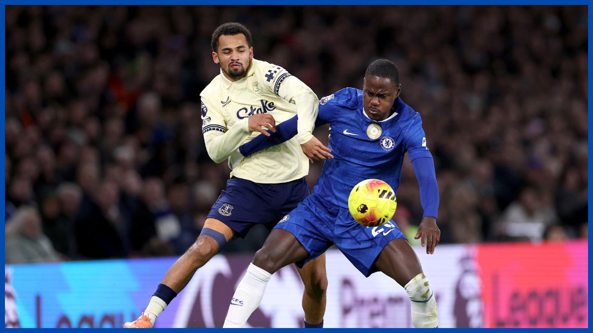 Trevoh Chalobah holds off Illiman Ndiaye.