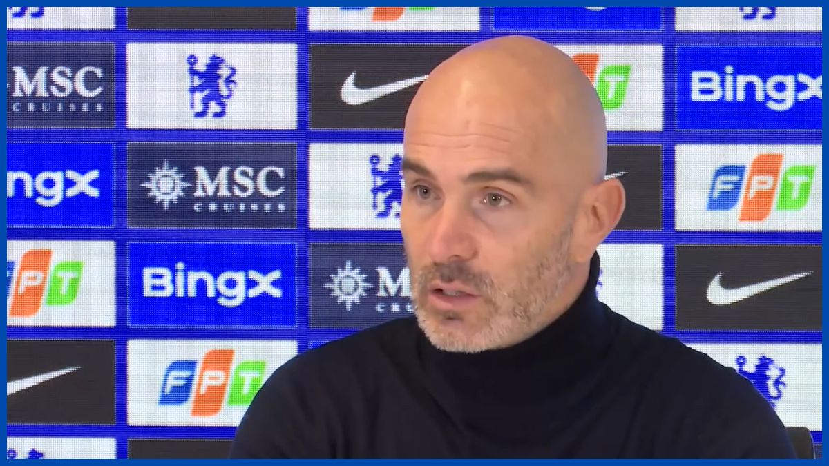 Enzo Maresca has a tense moment in his press conference.