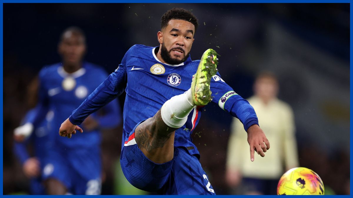 Reece James dominates midfield.