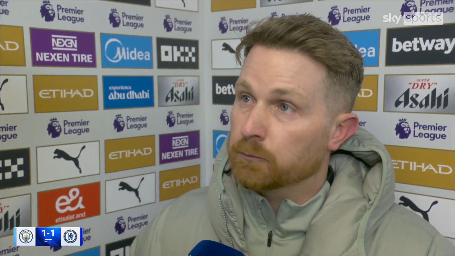 Calum McFarlane after Chelsea draw with Man City.