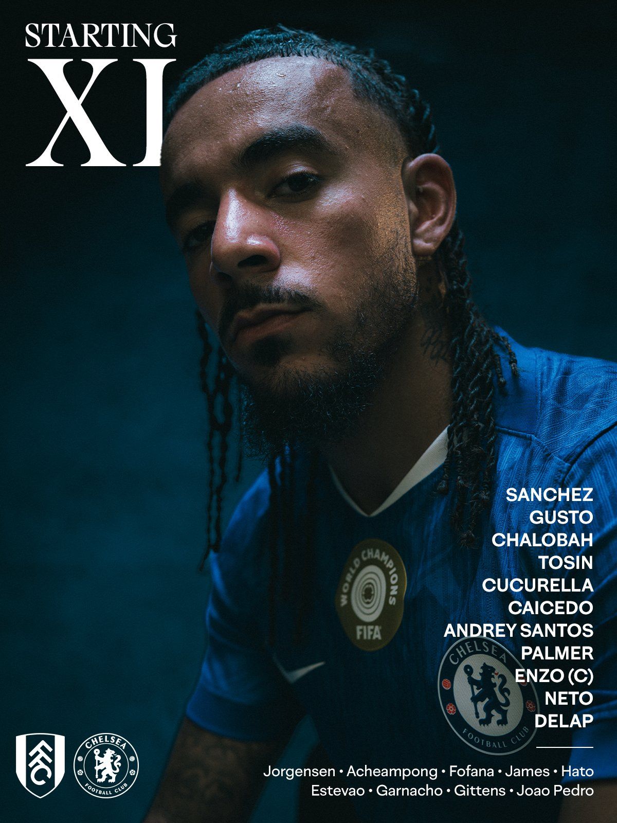 Chelsea's team to face Fulham at Craven Cottage.