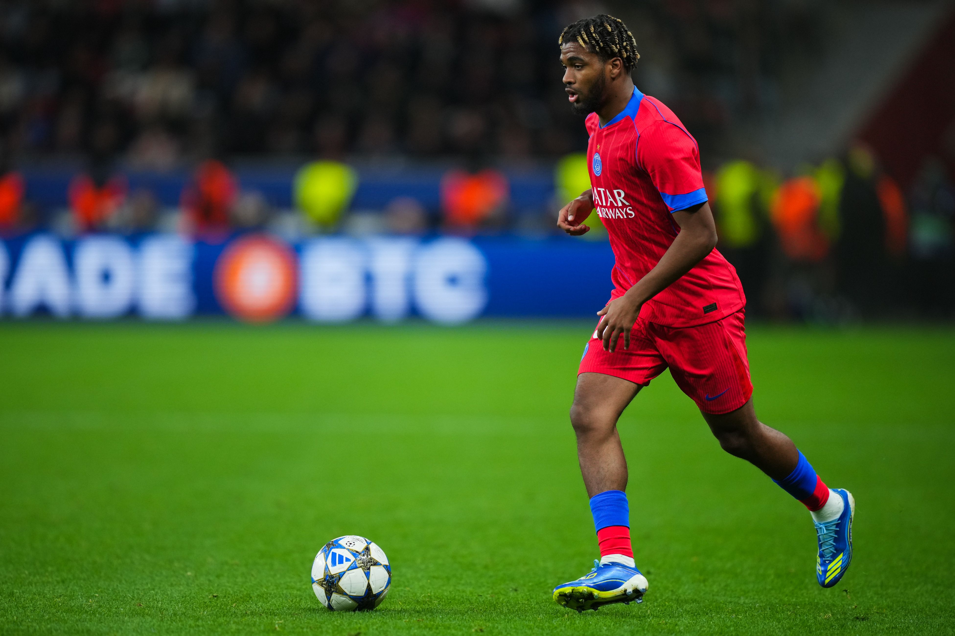 Ibrahim Mbaye in action for PSG.