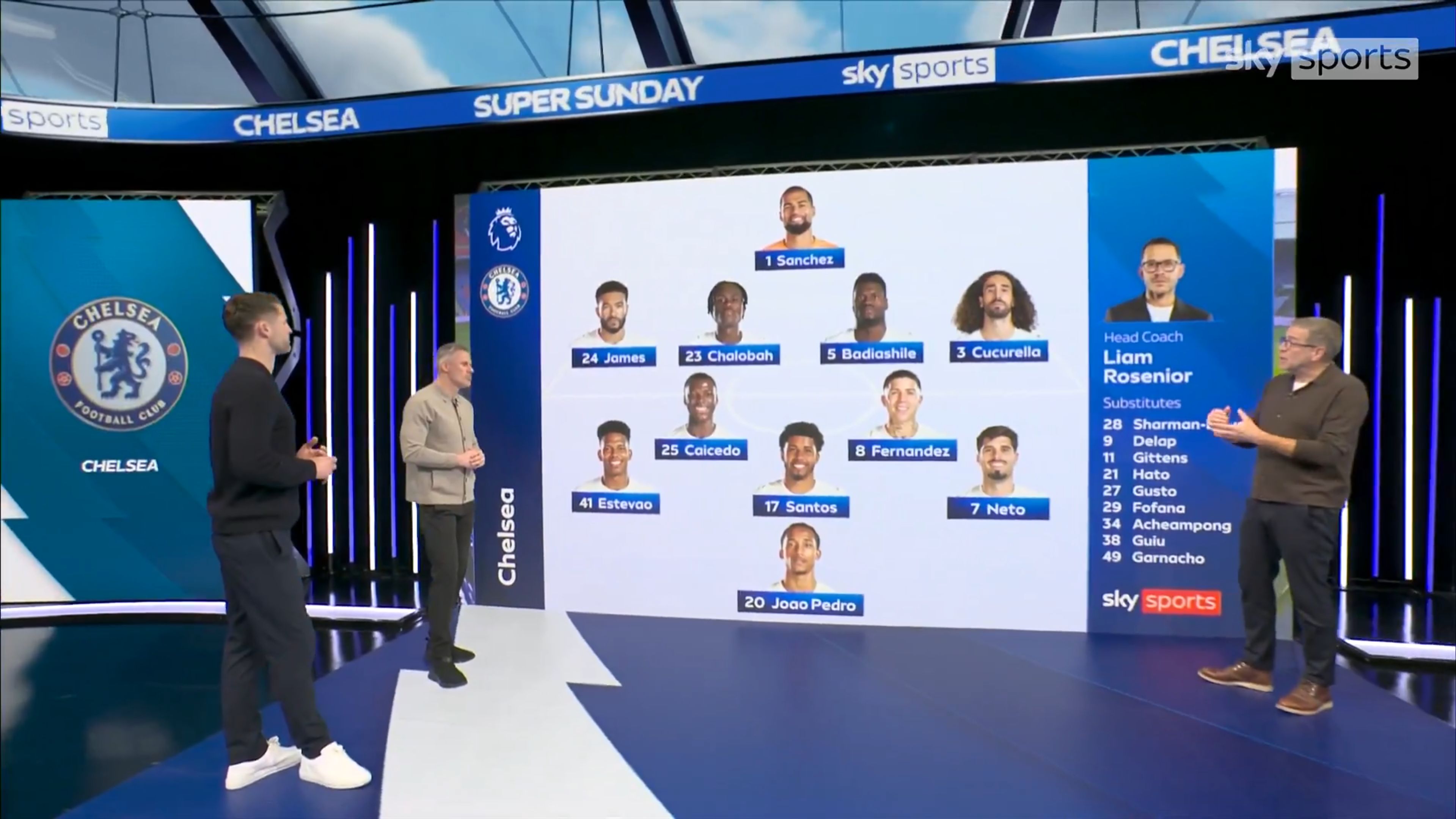 Jamie Carragher discusses Chelsea.