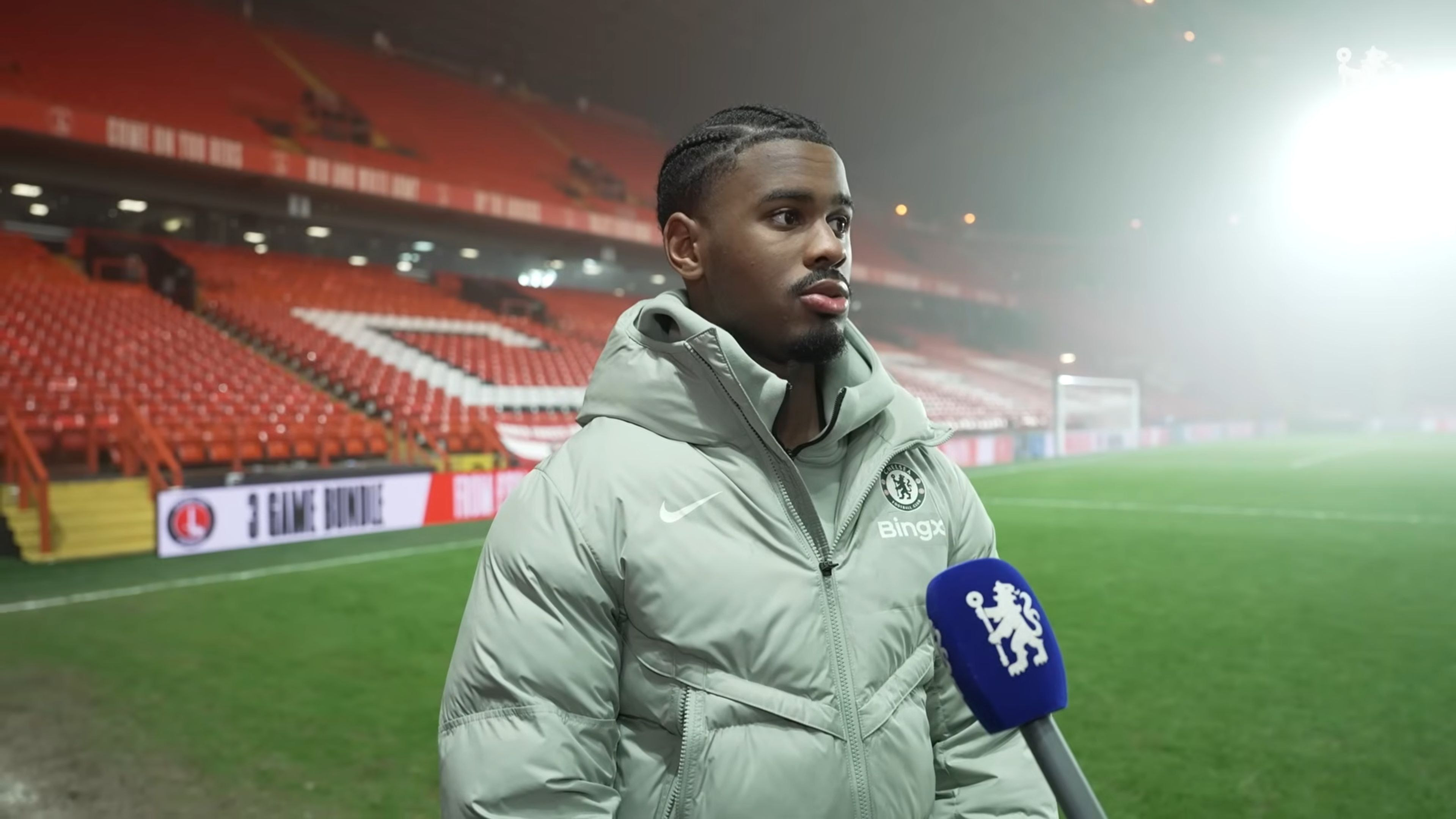 Jorrel Hato speaks after his goal.