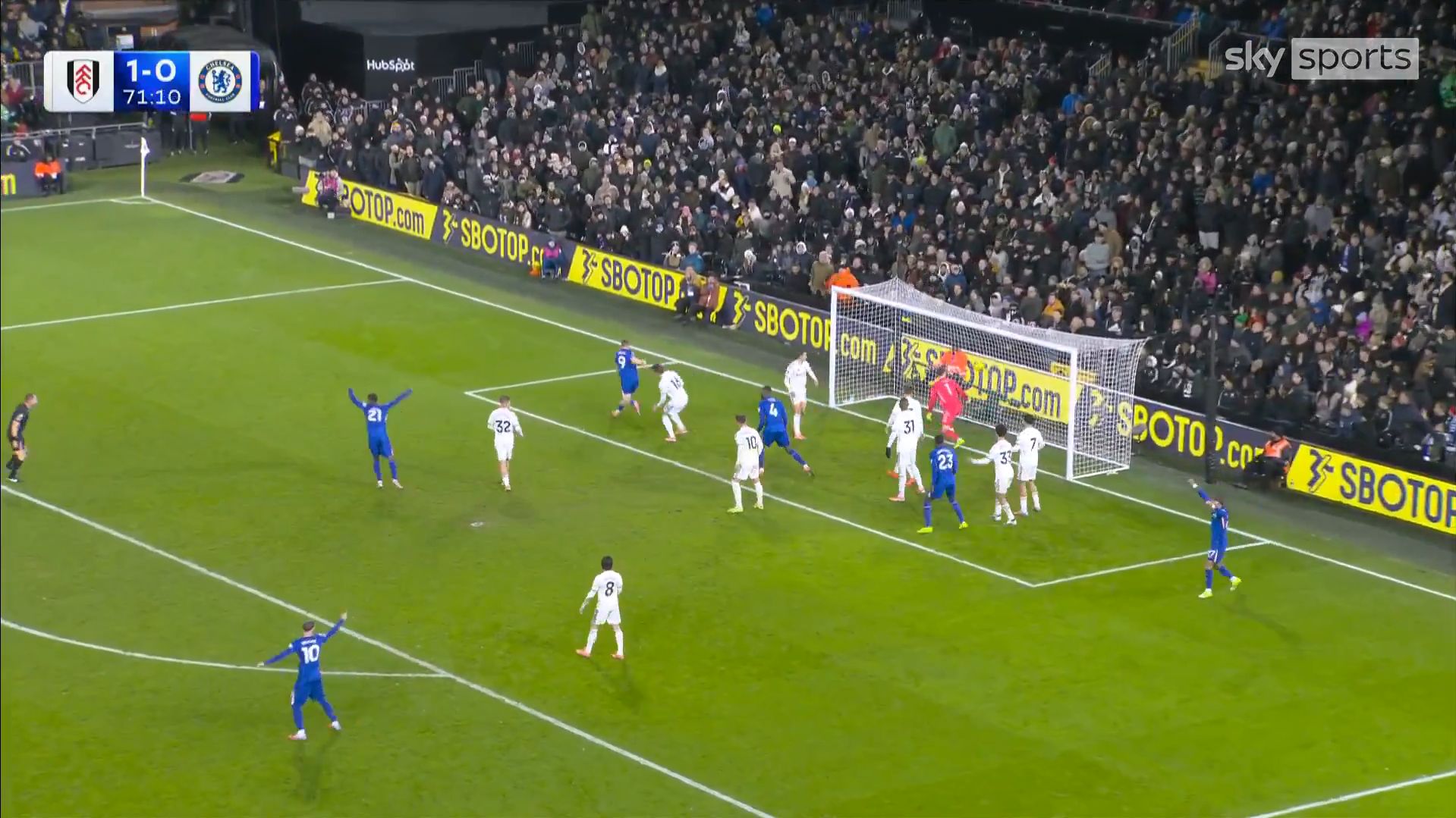 Liam Delap scored his first Premier League goal for Chelsea.