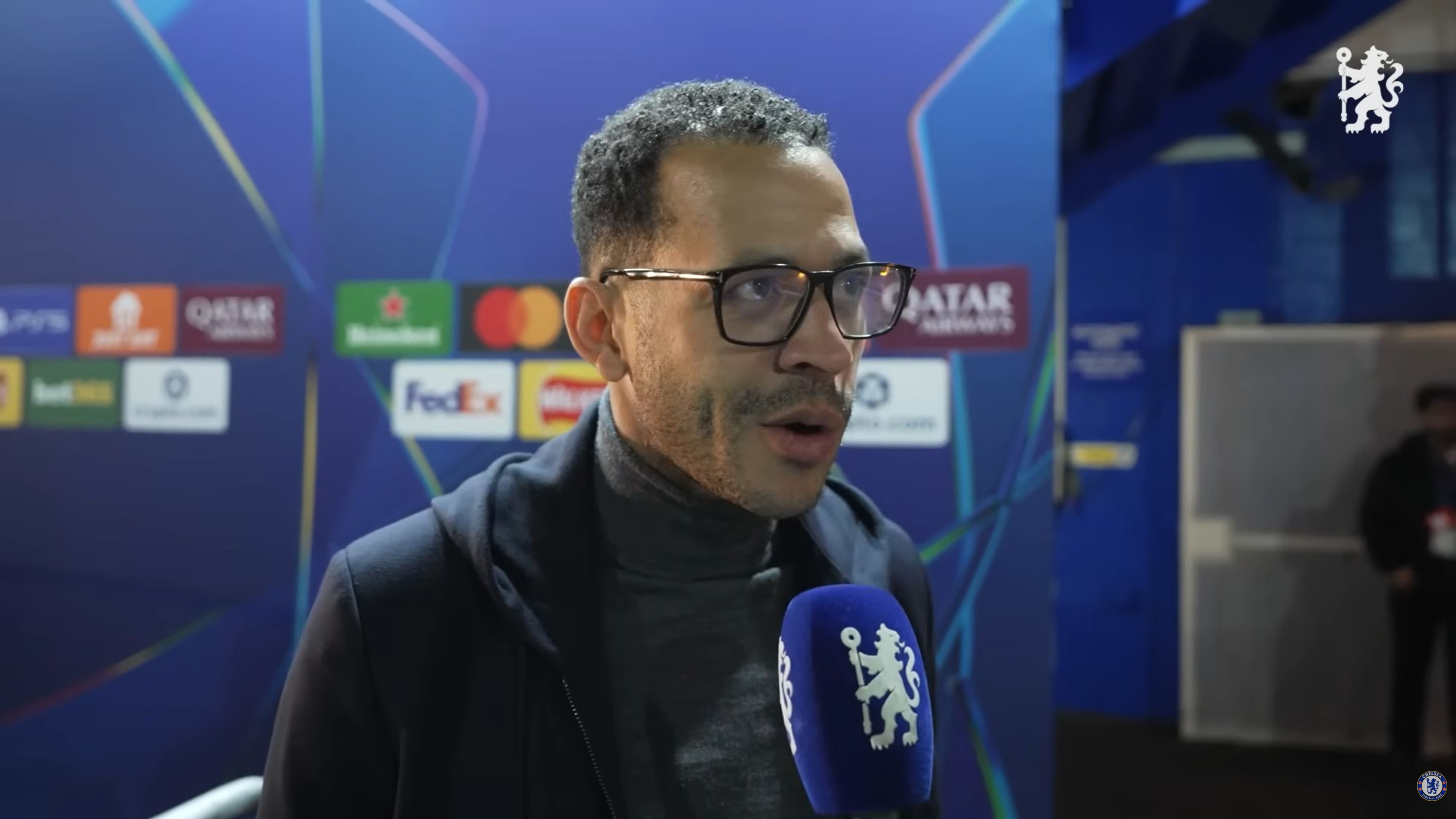 Liam Rosenior speaks to Chelsea TV.