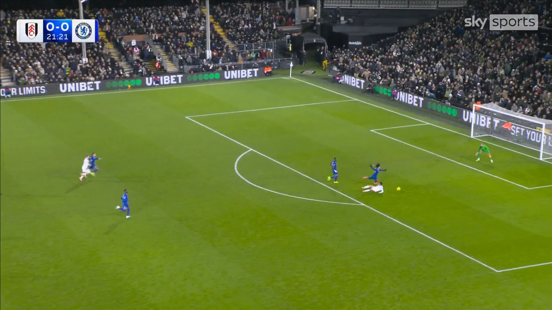 Marc Cucurella brings down Harry Wilson.