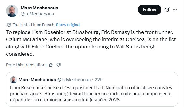 Marc Mechenoua on Strasbourg's coaching candidates.