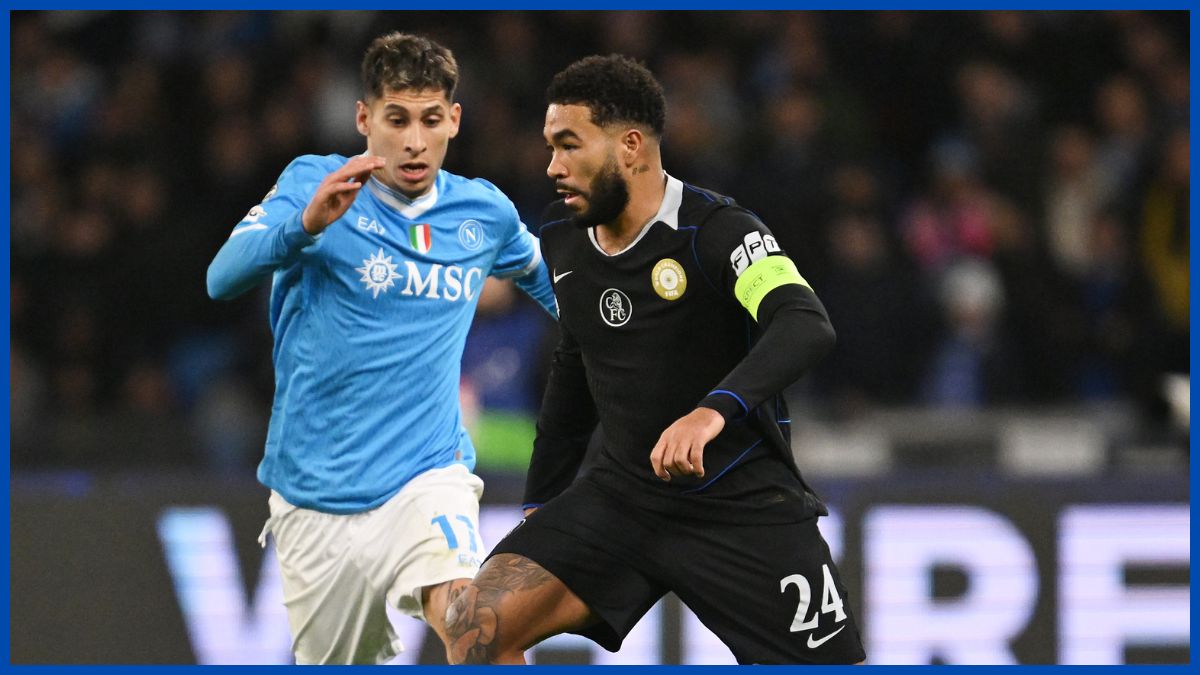 Reece James faces Napoli in Naples.