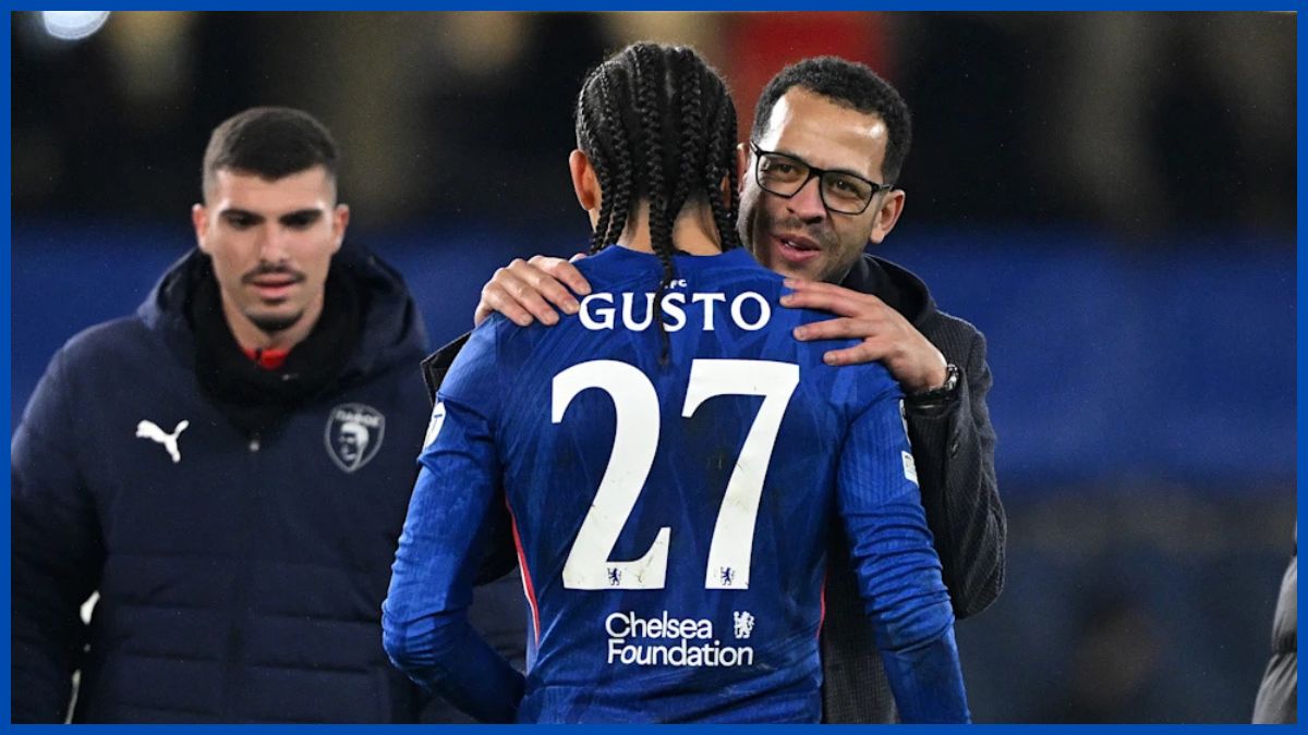 Malo Gusto with Liam Rosenior.