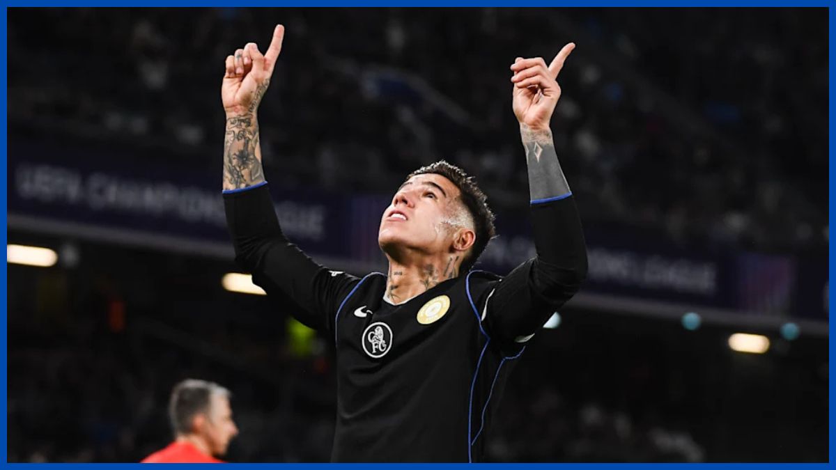 Enzo Fernandez drops his Maradona celebration.