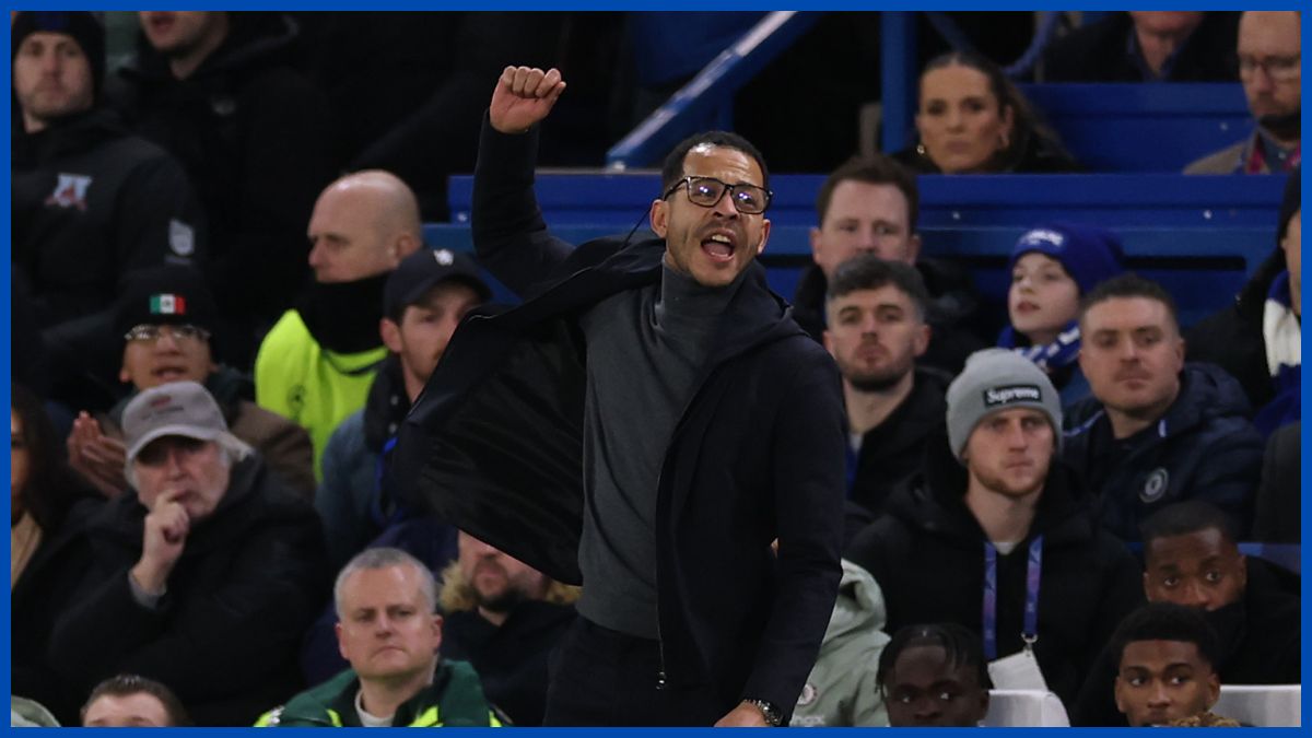 Liam Rosenior on the touchline for Chelsea.