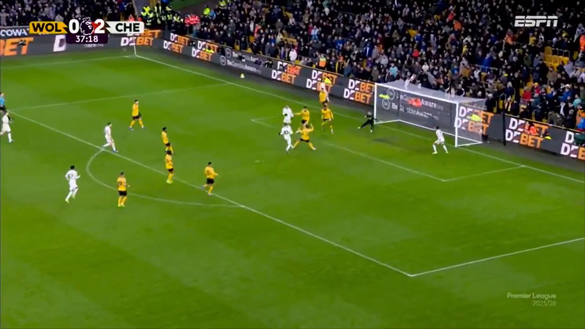 Cole Palmer scores against Wolves.