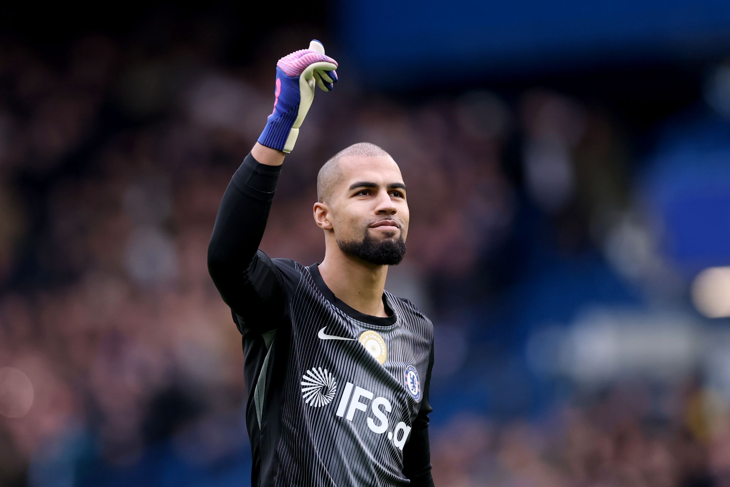 Robert Sanchez in action against Burnley.
