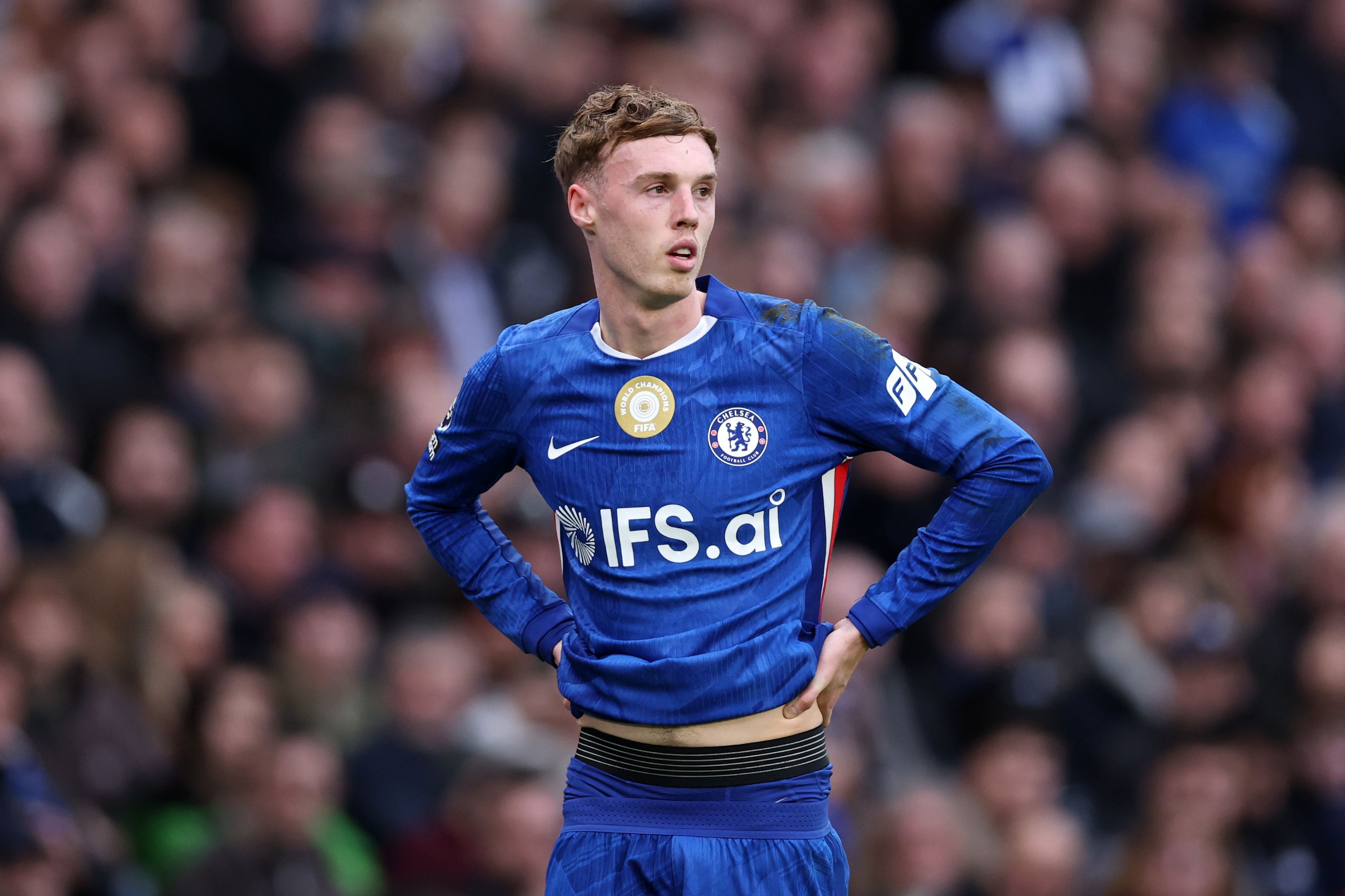 Cole Palmer looks frustrated against Burnley.