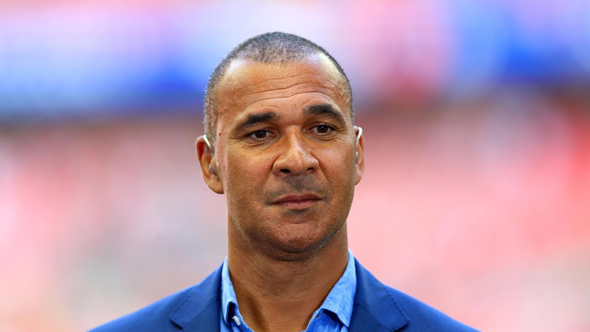Ruud Gullit working as a pundit.