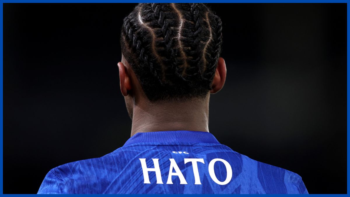 Jorrel Hato playing for Chelsea.