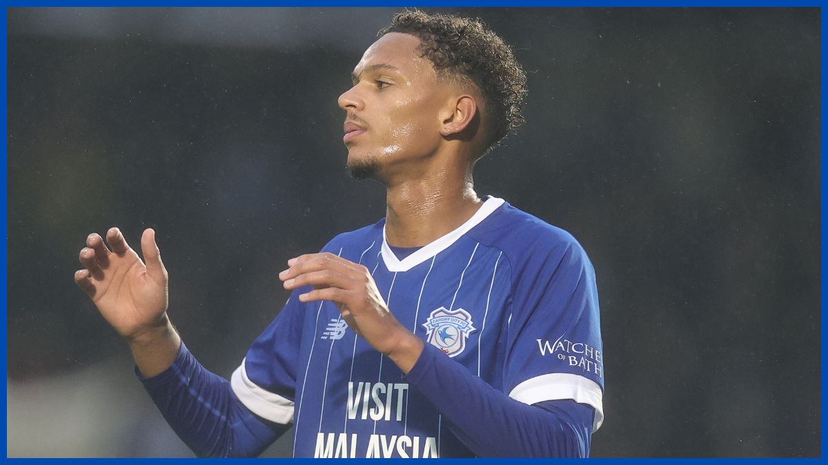 Omari Kellyman playing for Cardiff.