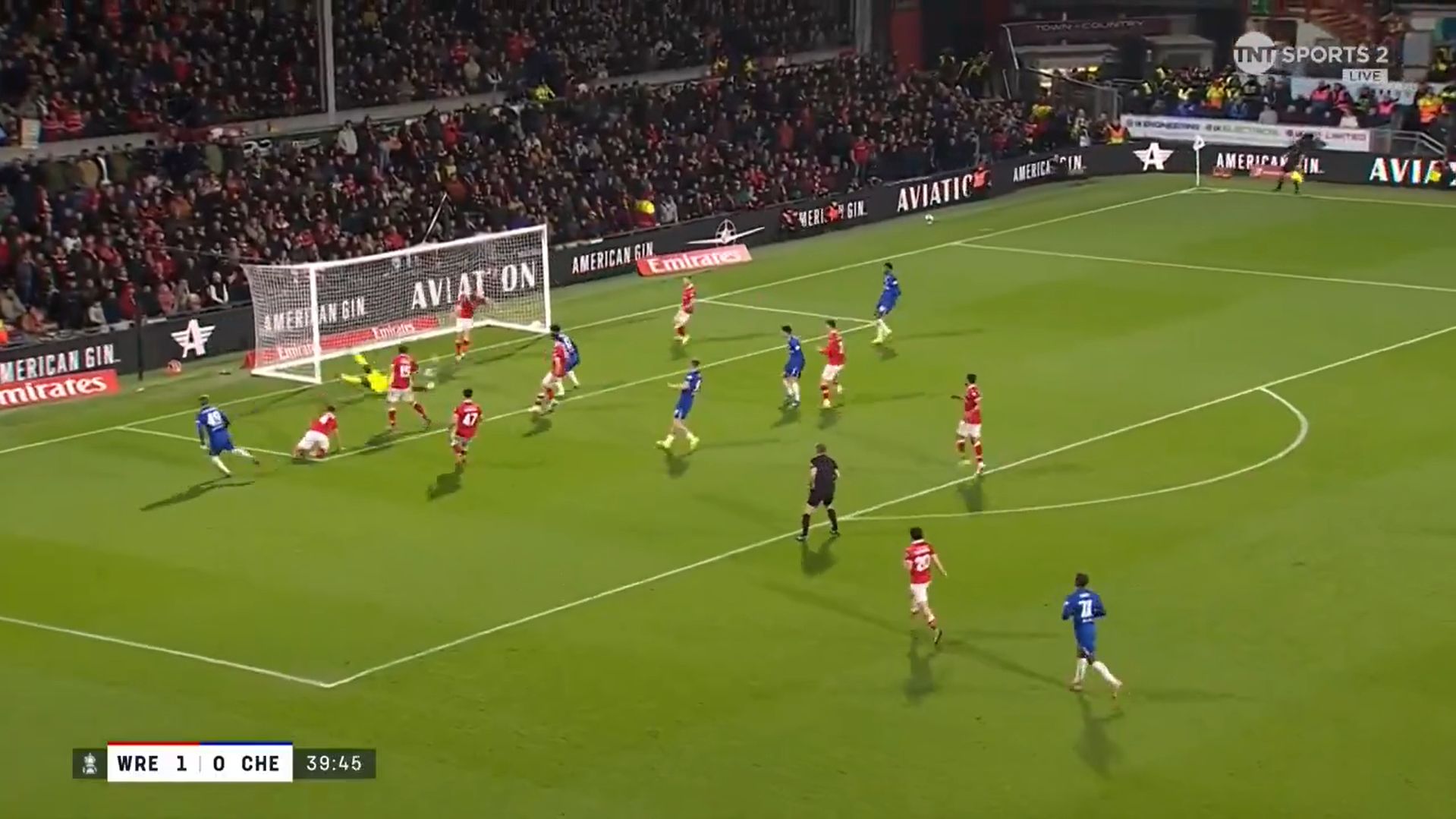 Alejandro Garnacho shoots on goal.