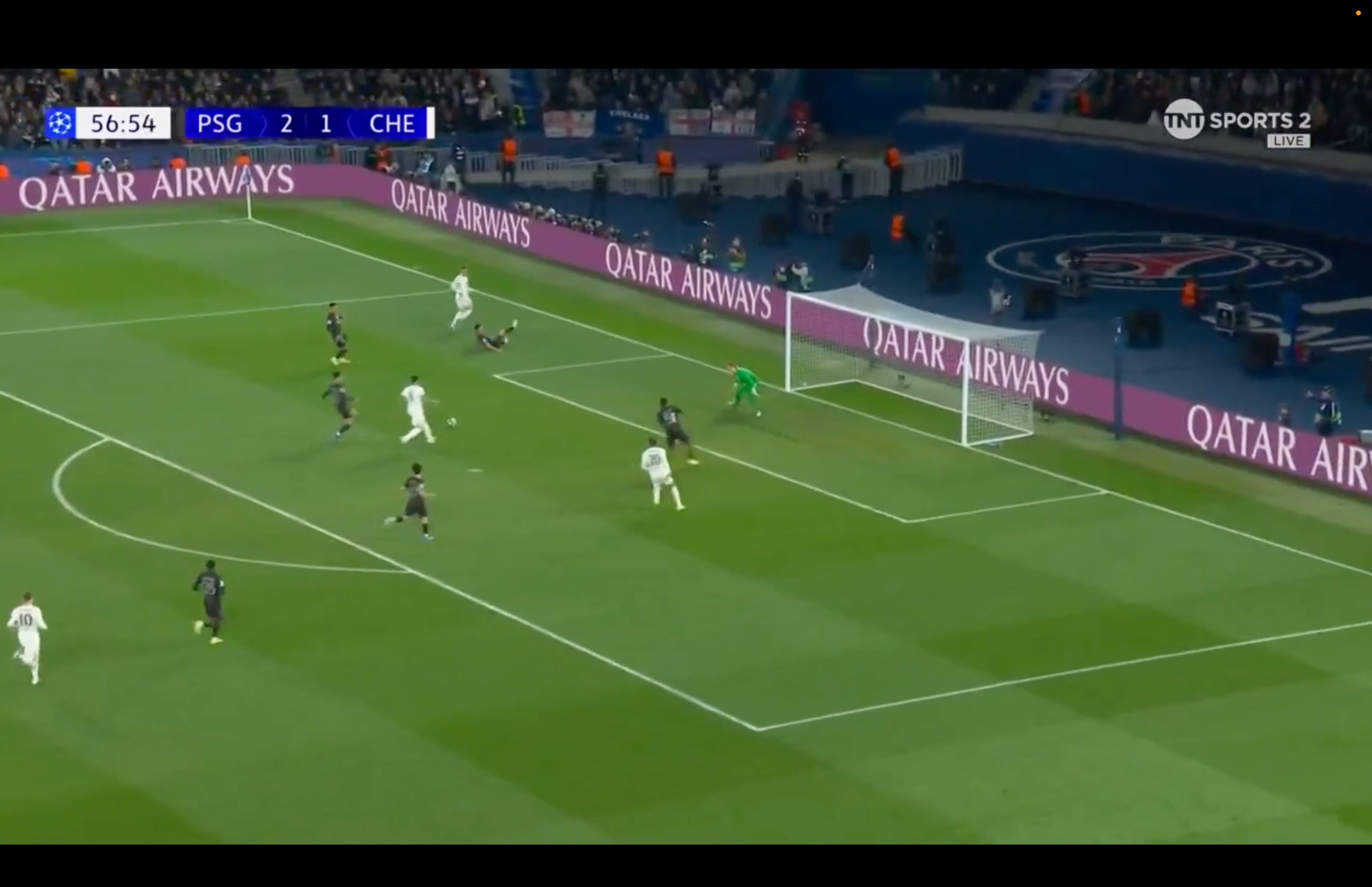 Enzo Fernandez puts the ball away with a confident finish.