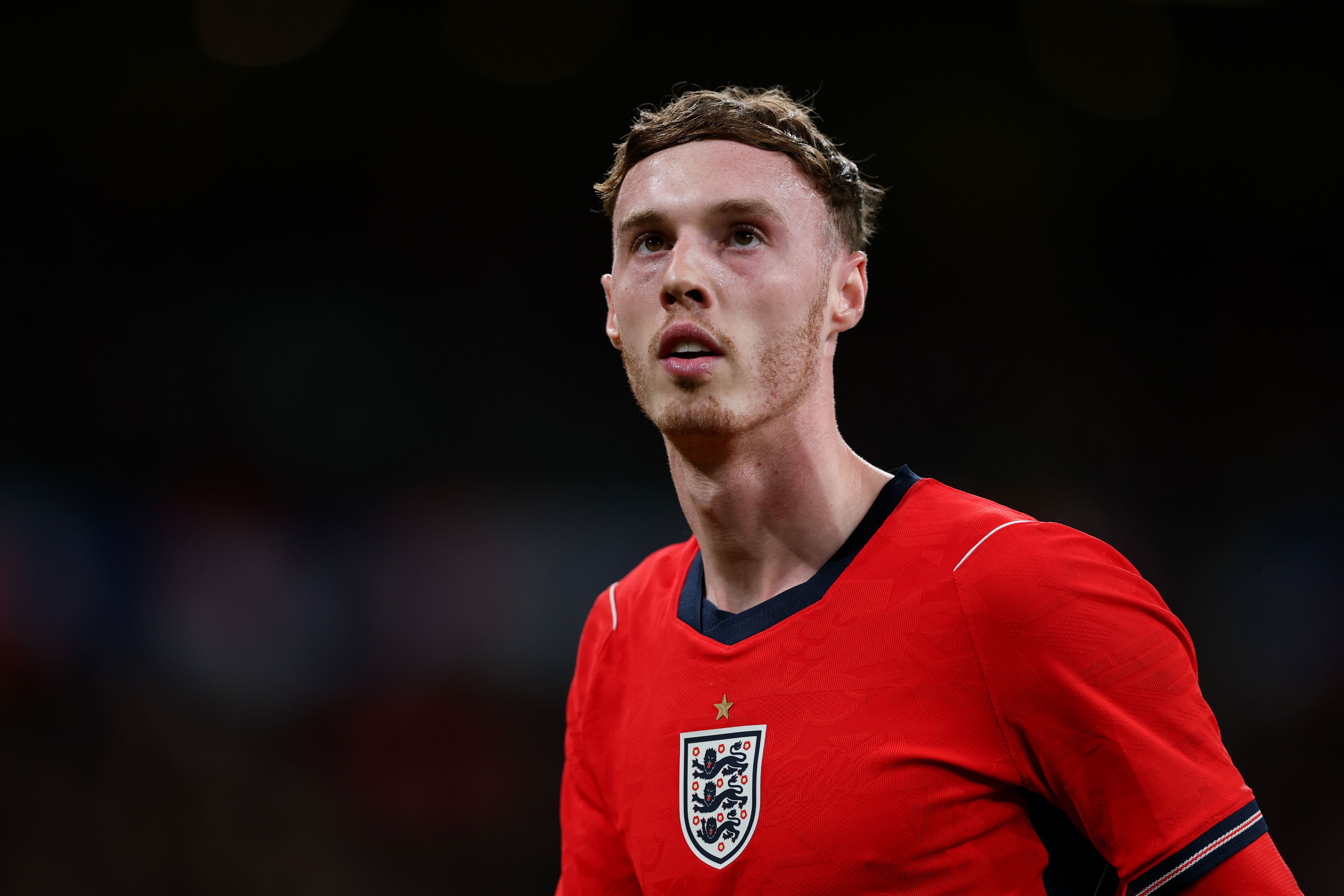 Cole Palmer in action for England.