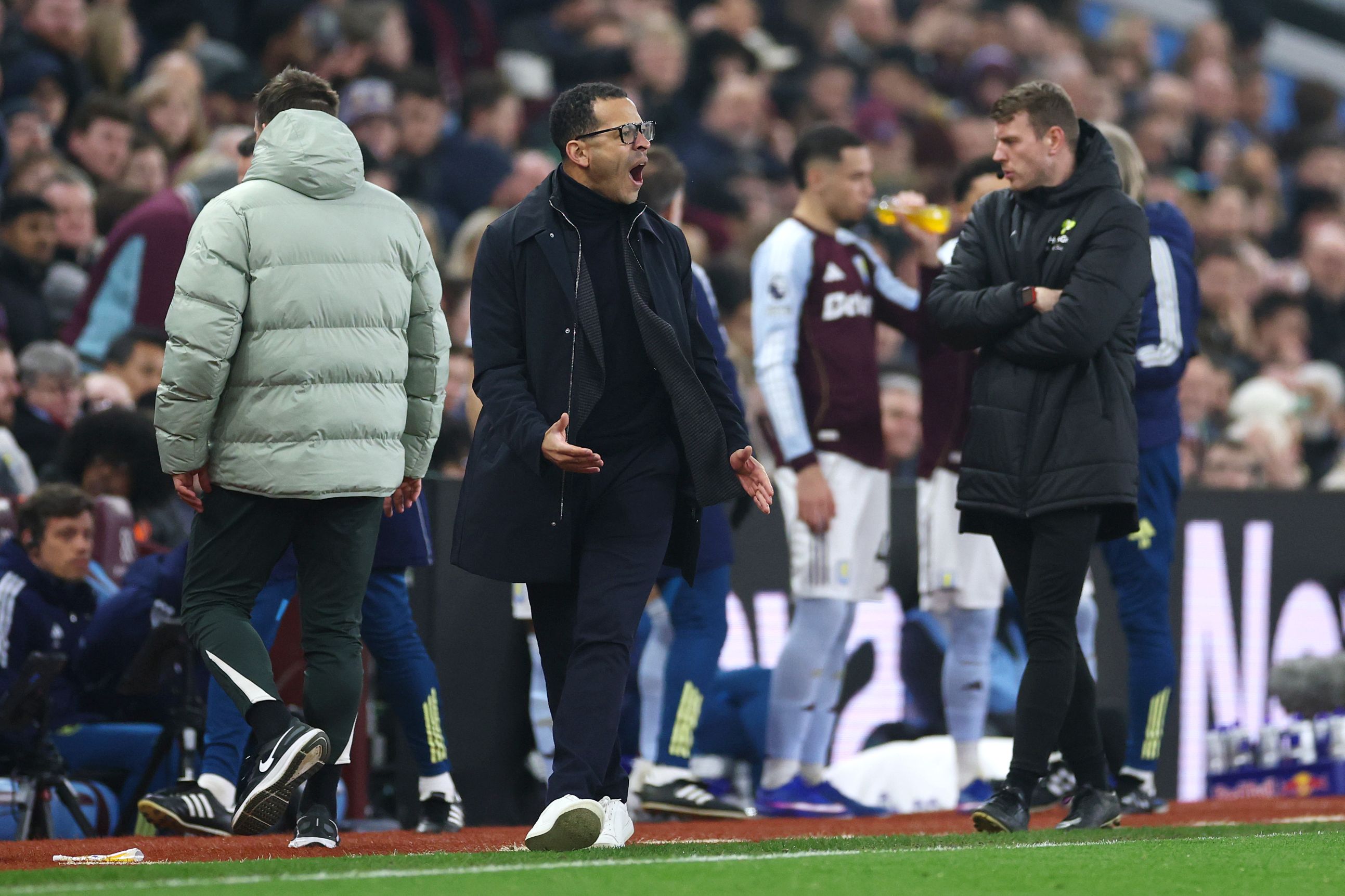 Liam Rosenior watches on from the touchline.
