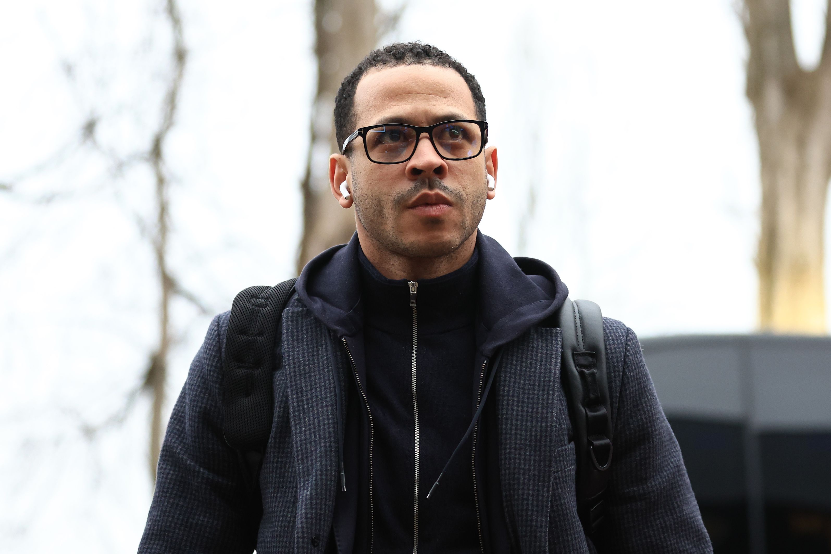 Liam Rosenior arrives for Chelsea game.