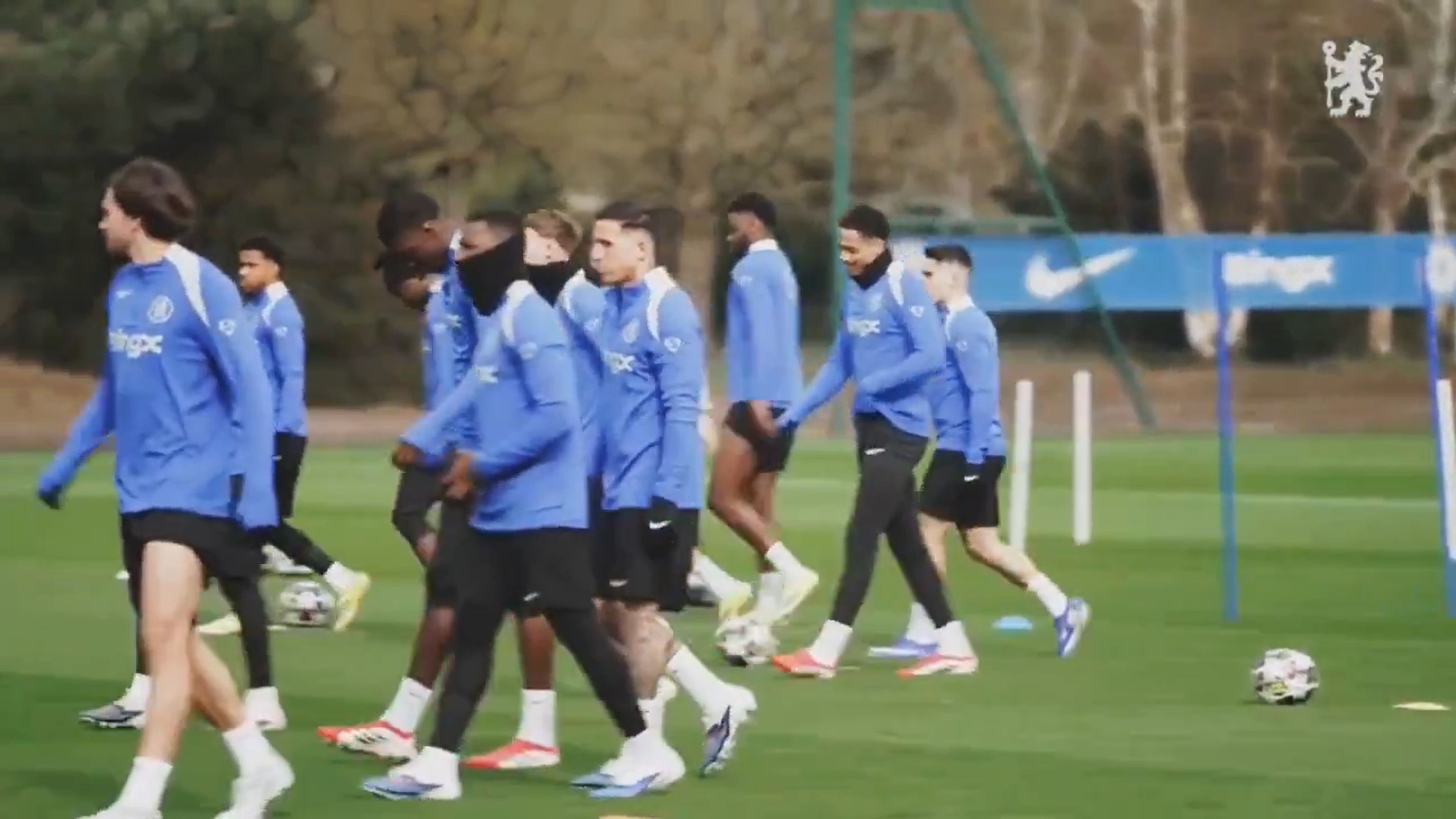 Levi Colwill in Chelsea's open training session.