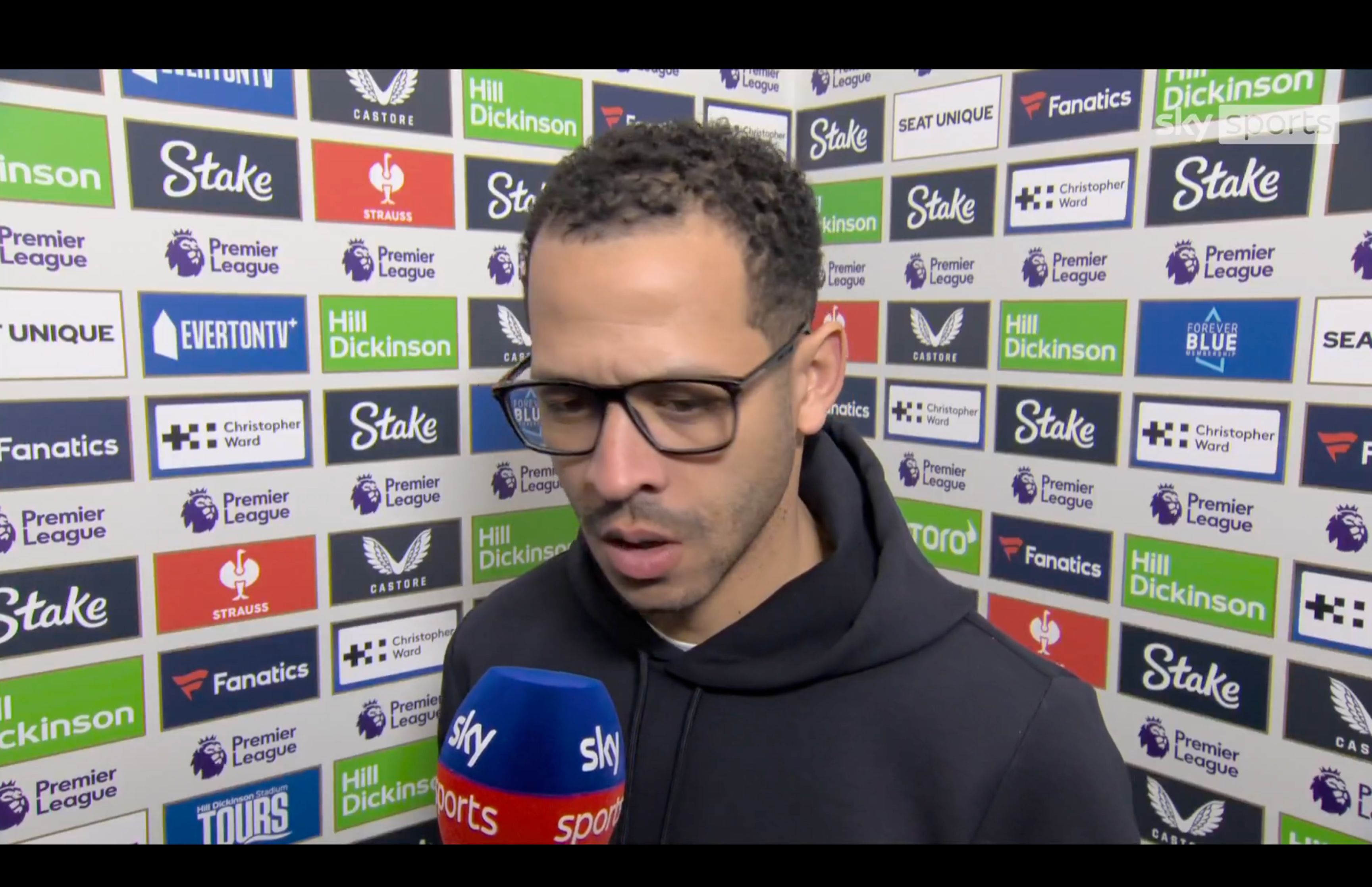 Liam Rosenior speaking on Sky Sports.