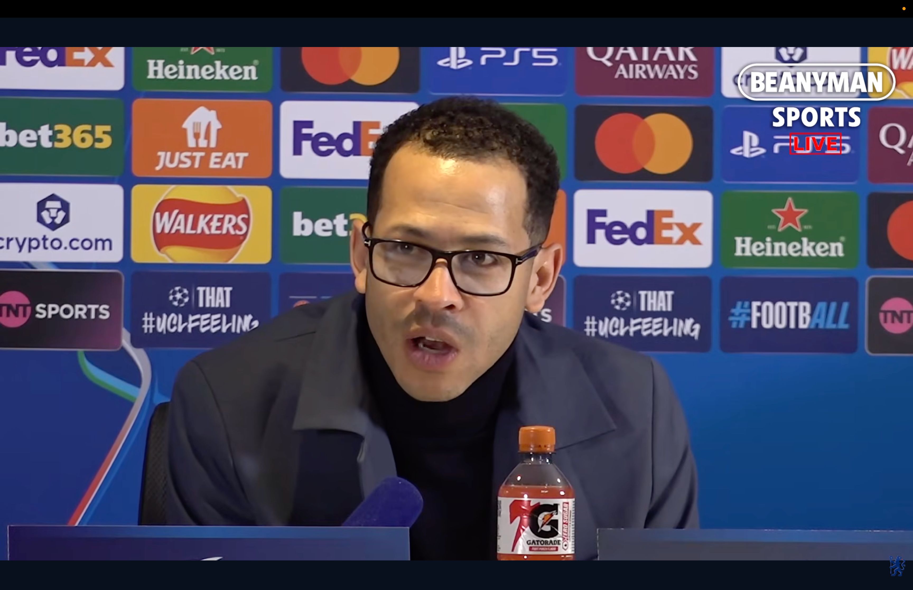 Liam Rosenior speaks about Chelsea's defeat against PSG.