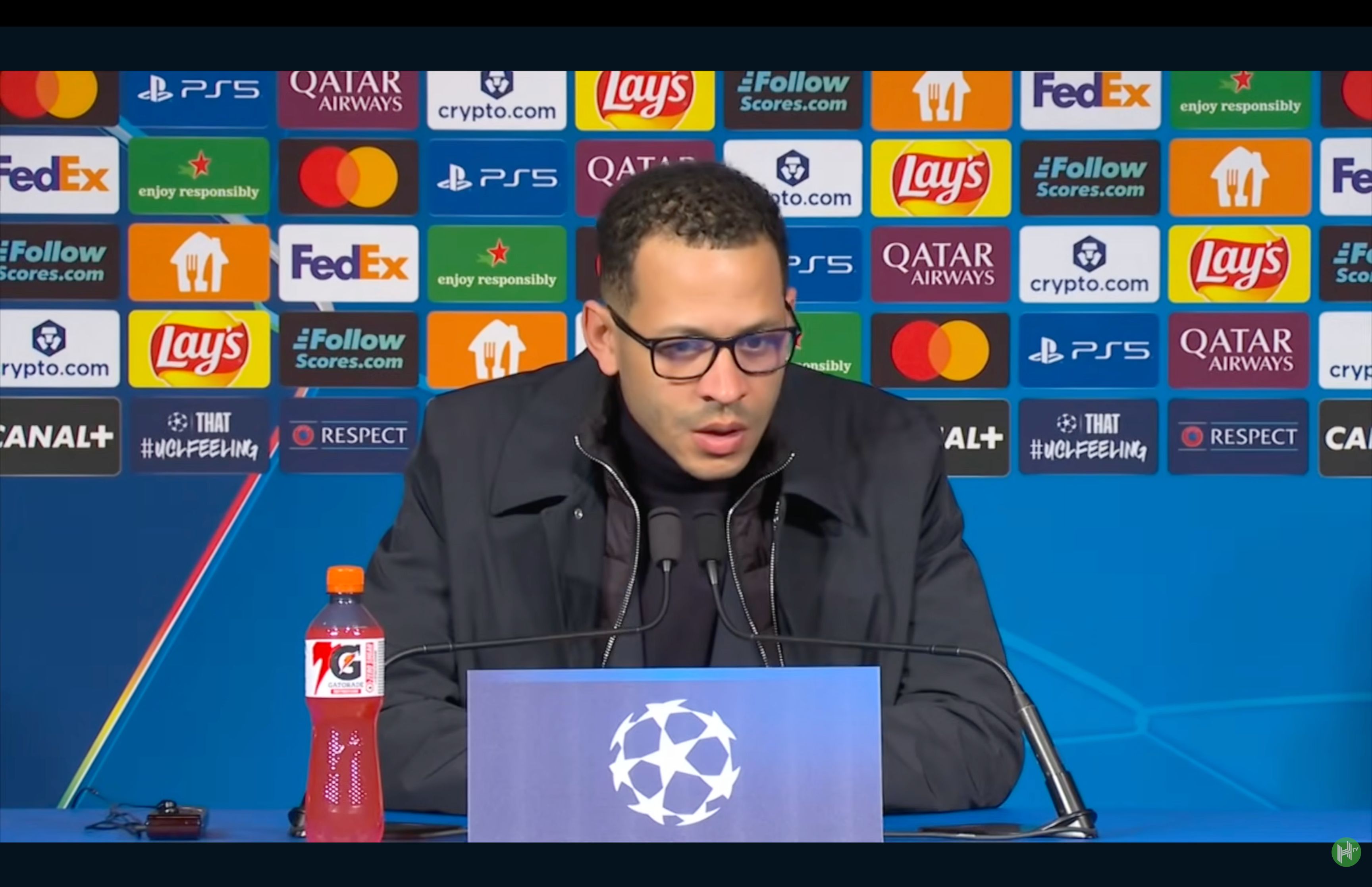 Liam Rosenior speaks after PSG loss.