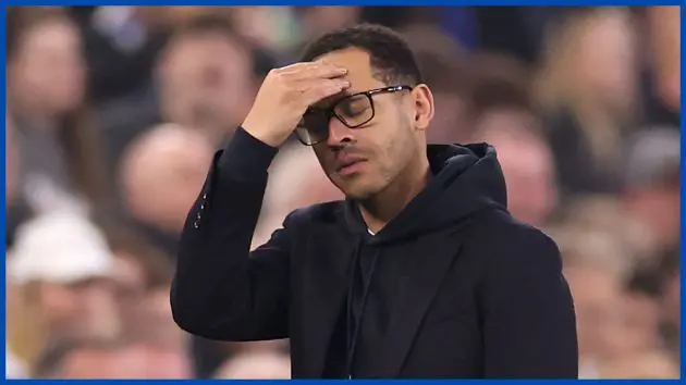 Liam Rosenior on the touchline.