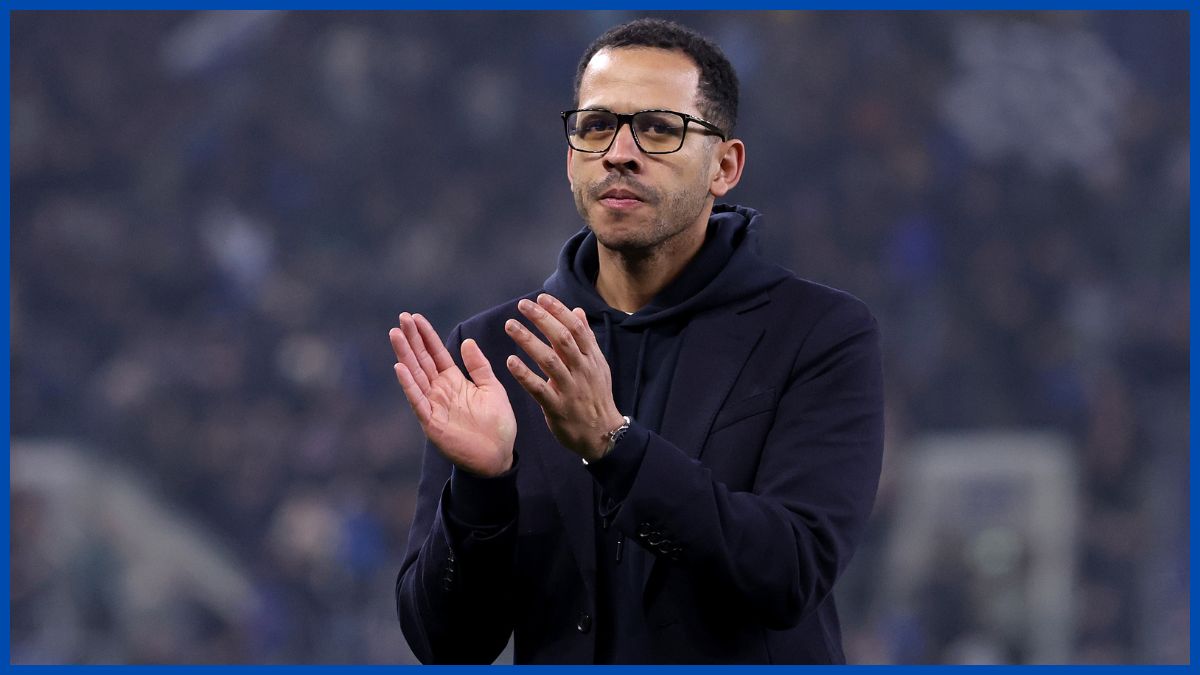 Liam Rosenior applauds the fans.