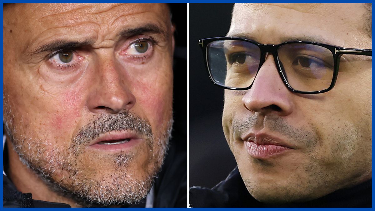 Luis Enrique and Liam Rosenior in a composite.