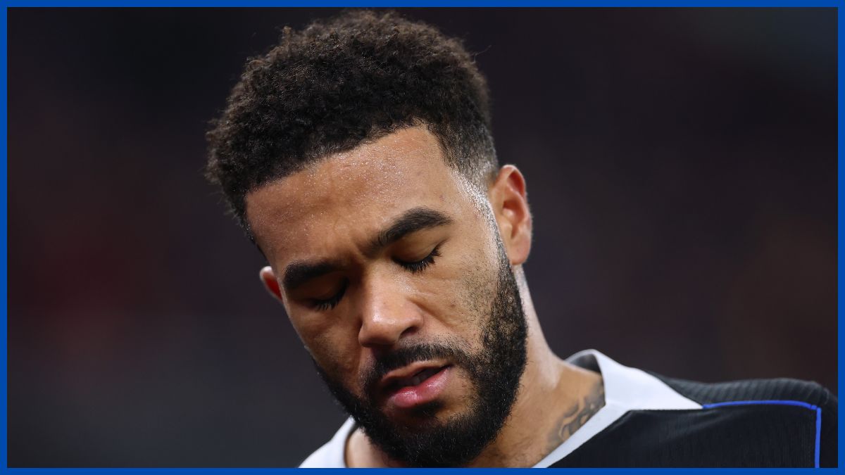 Reece James looks upset.