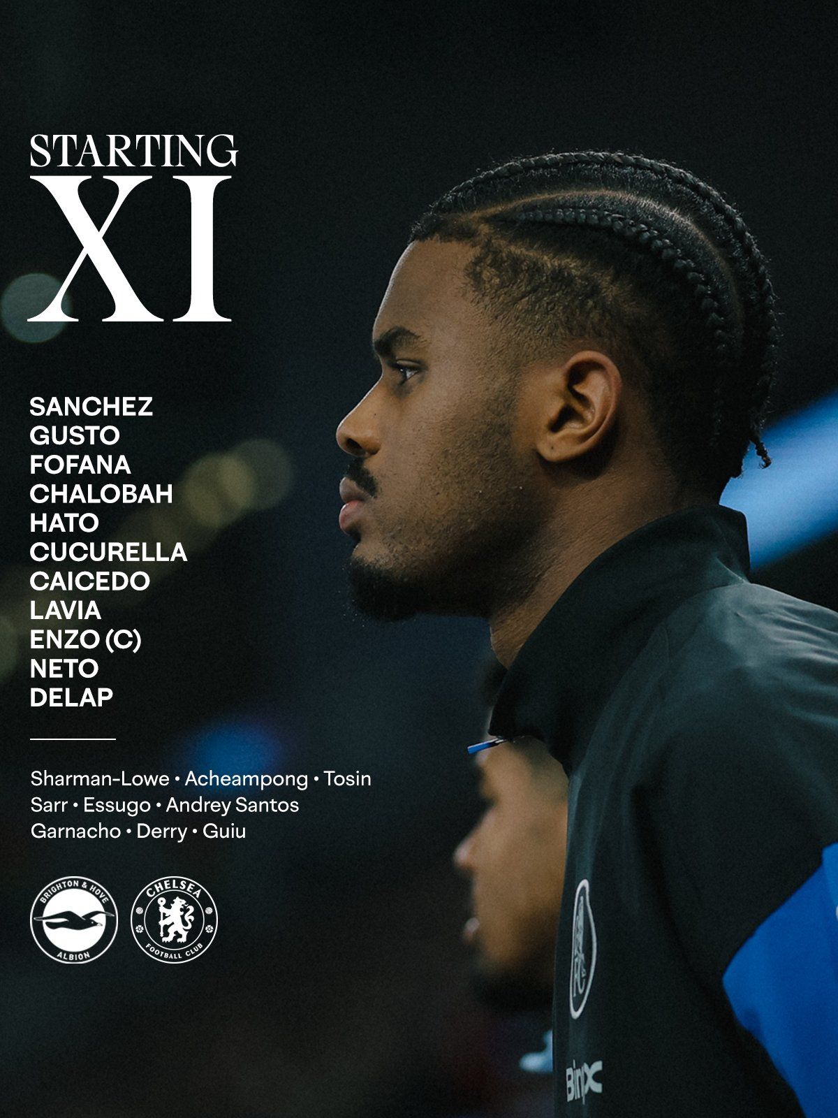 Chelsea's team to face Brighton.