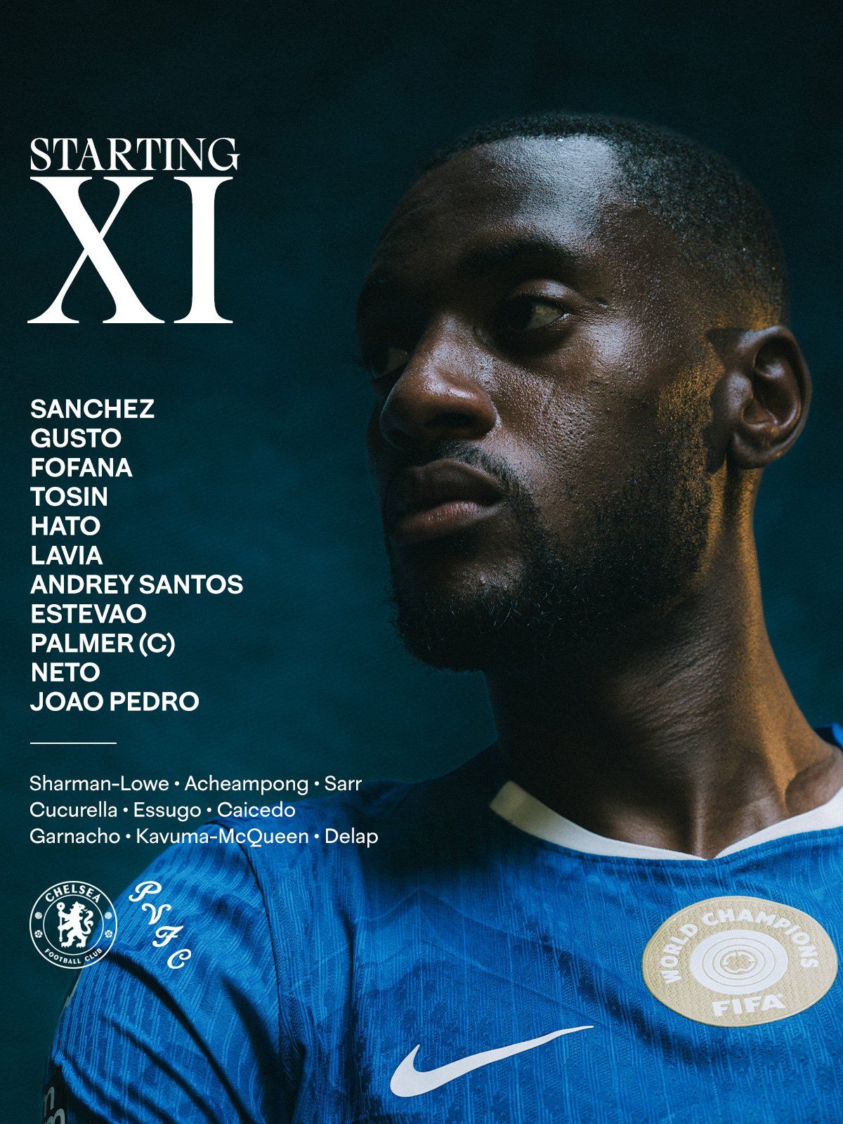 Chelsea's team to face Port Vale.