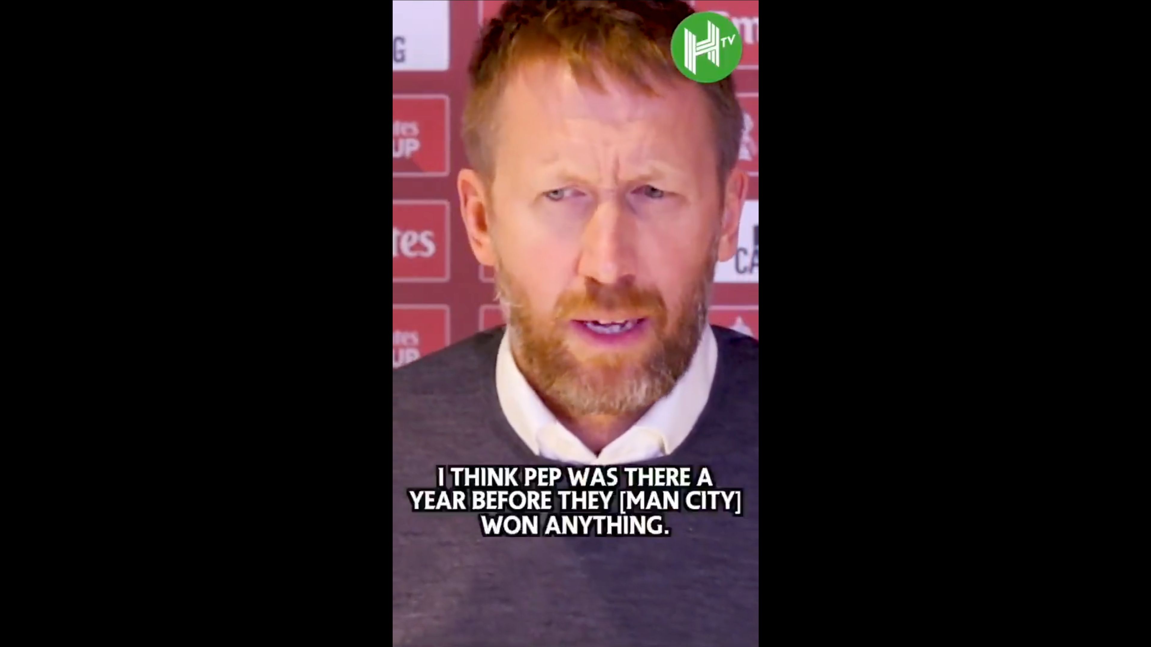 Graham Potter speaking about Pep Guardiola.