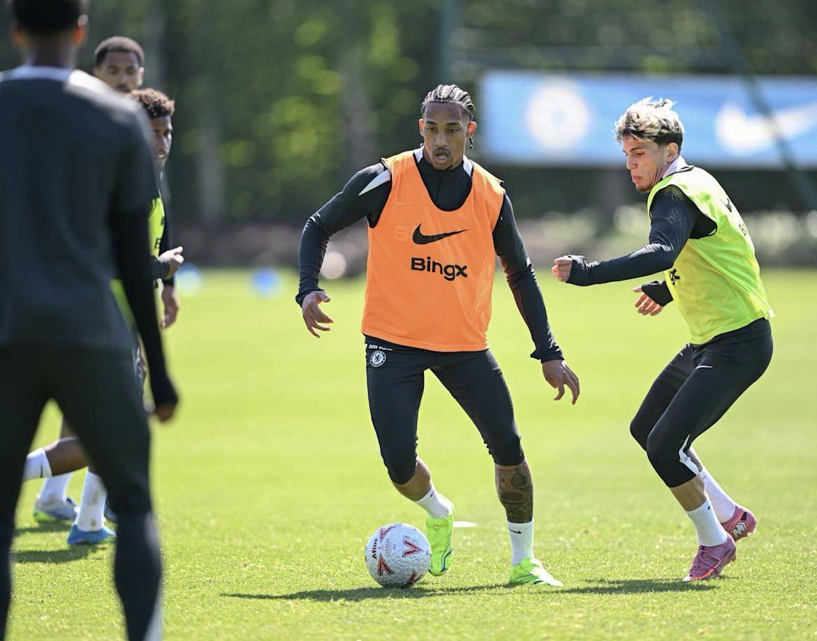Joao Pedro in Chelsea training.