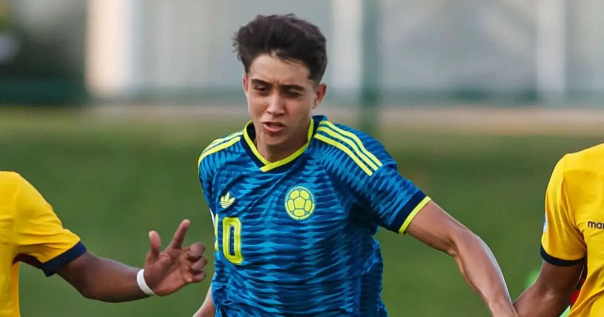 Samuel Martinez playing for Colombia's youth teams.