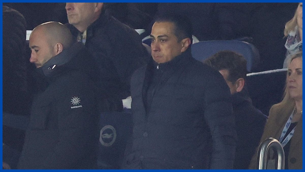 Behdad Eghbali in the stands at Brighton.