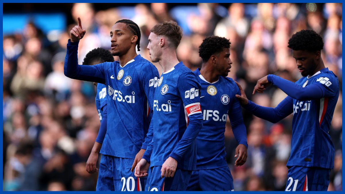 Joao Pedro and Chelsea celebrate their win.
