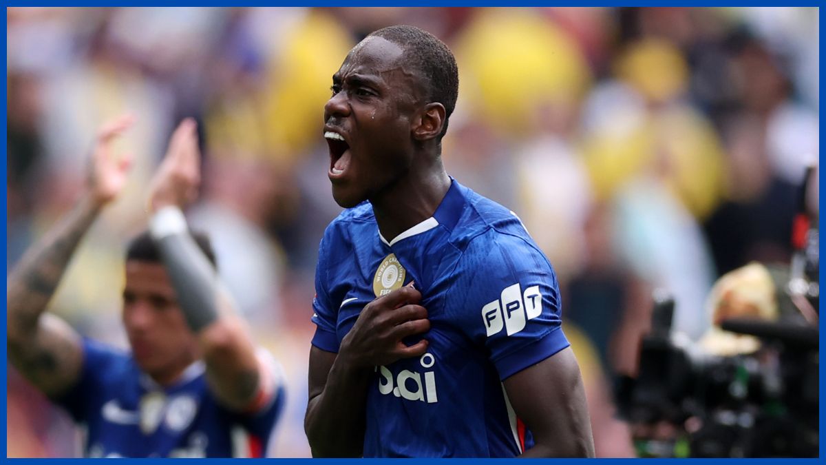 Trevoh Chalobah celebrates FA Cup win.