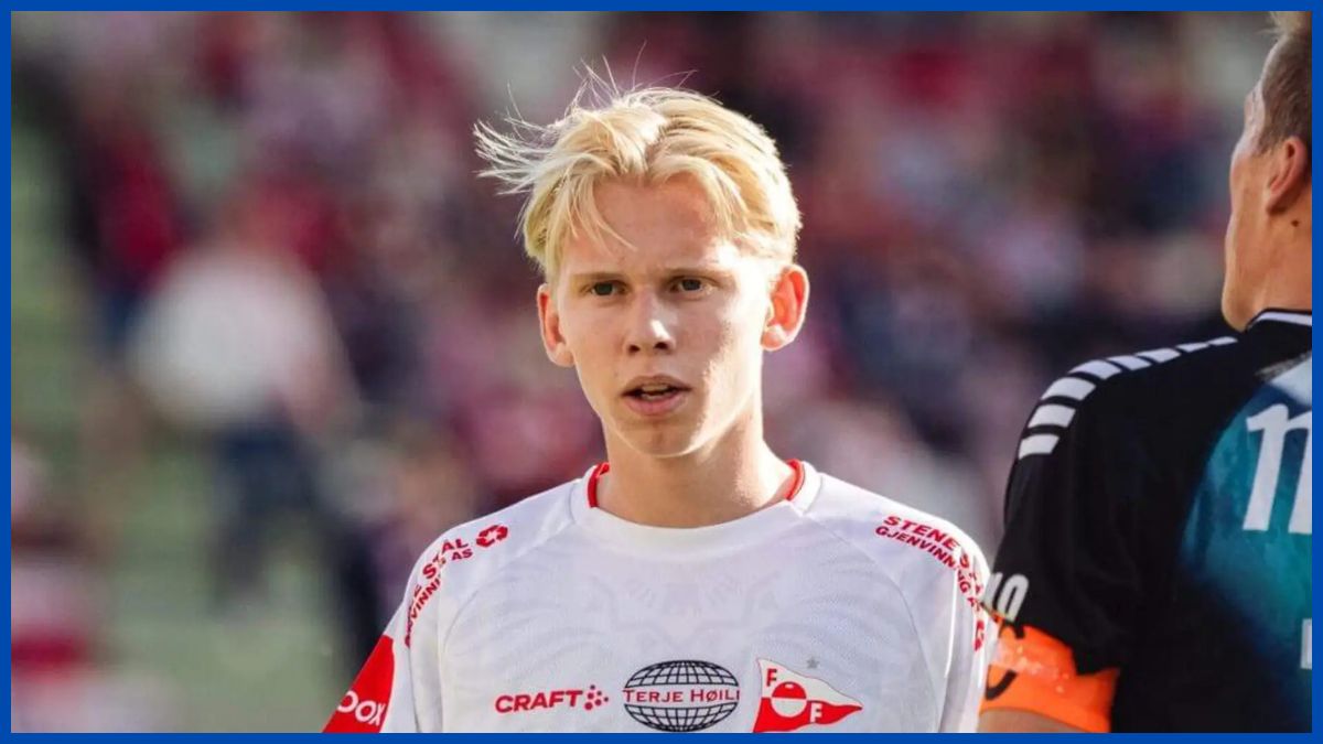Eirik Granaas playing for Fredrikstad.