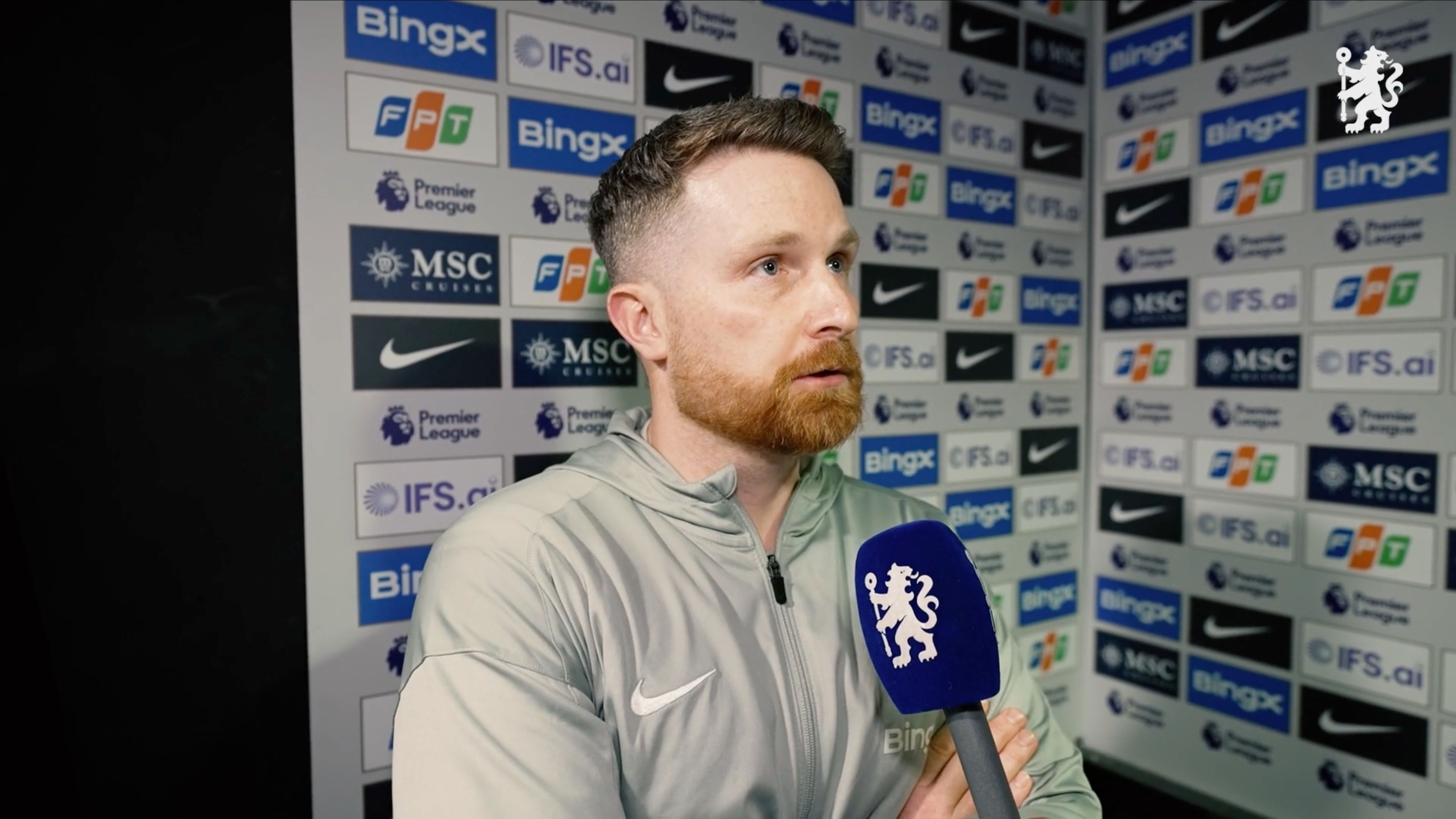Calum McFarlane speaks to Chelsea TV.
