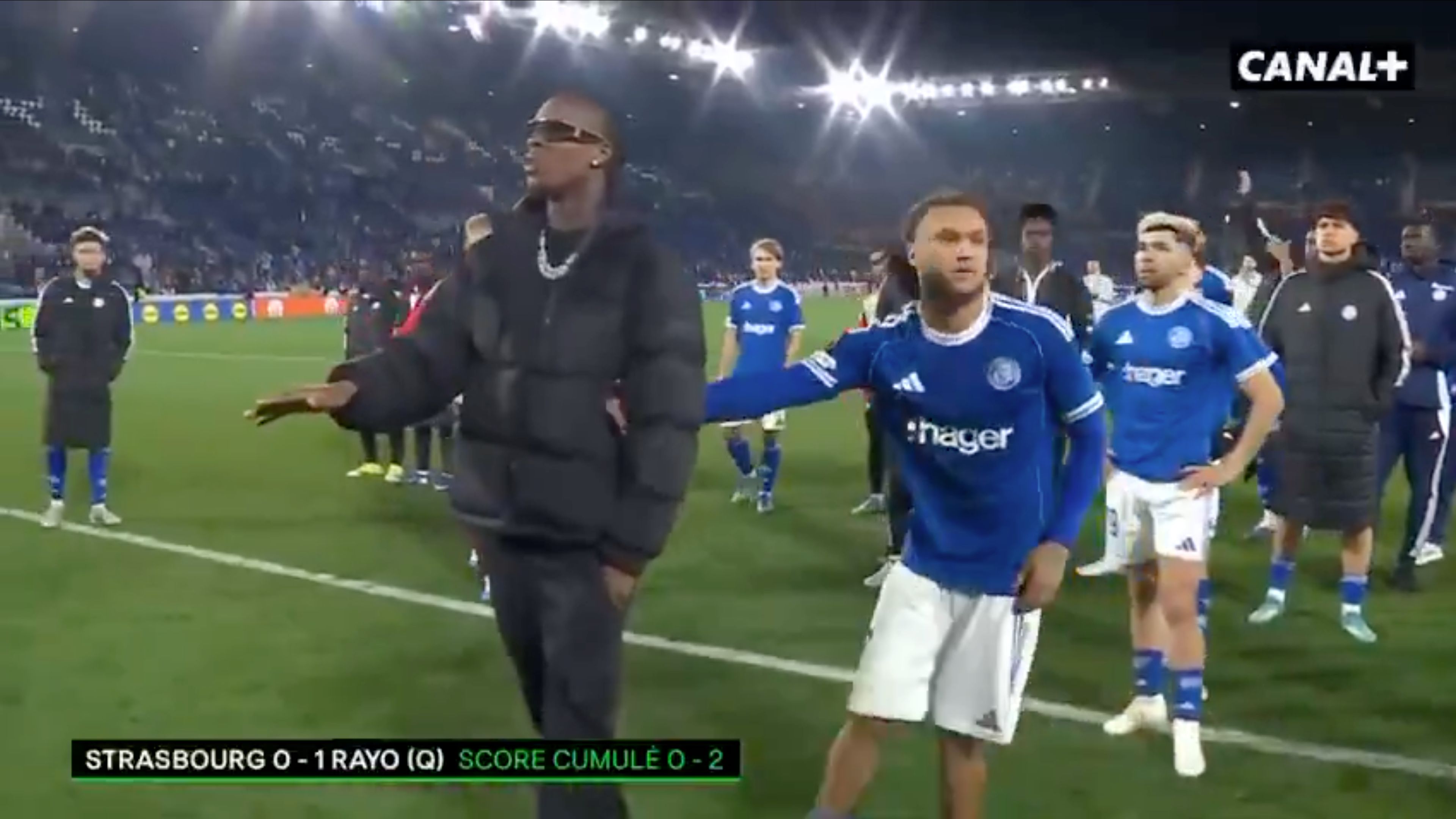 Emmanuel Emegha makes a fool of himself.