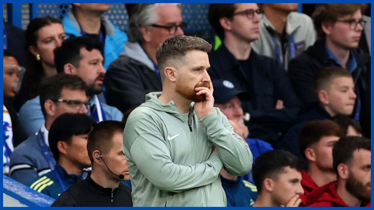 Calum McFarlane on the touchline.