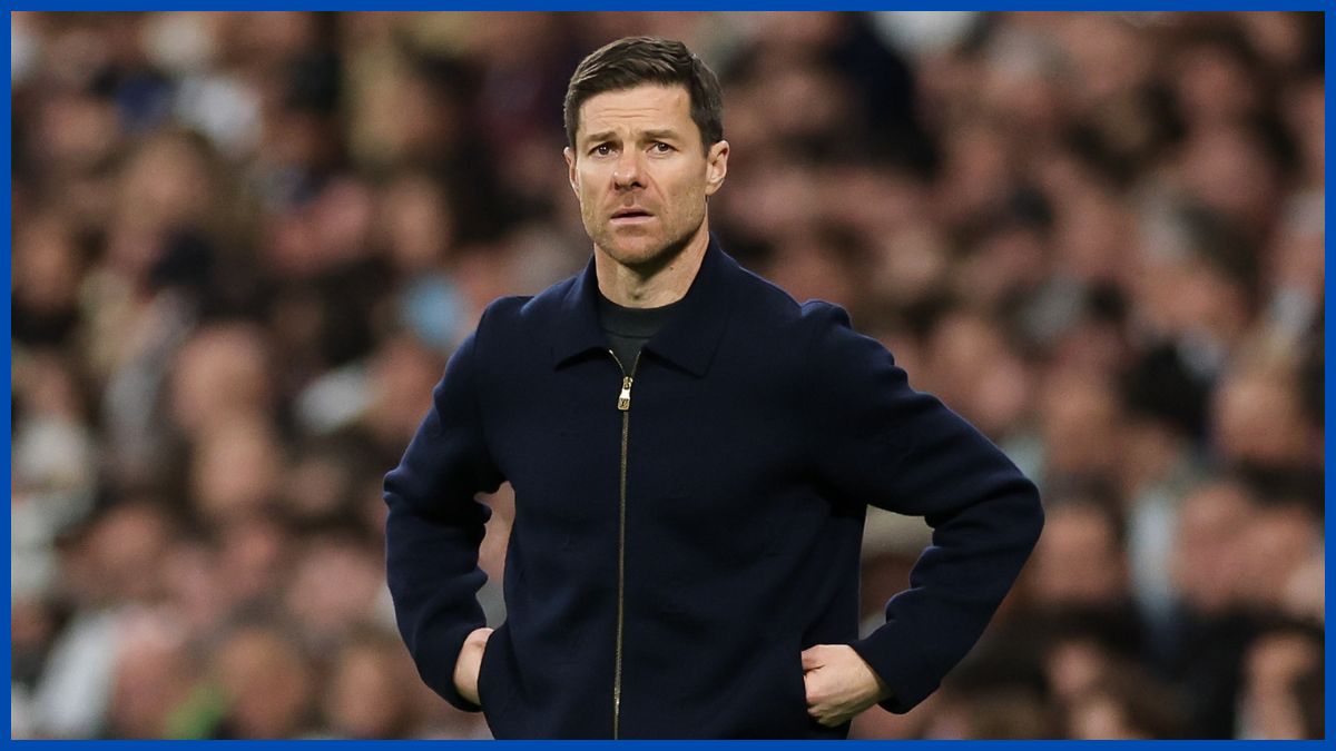 Xabi Alonso on the touchline.